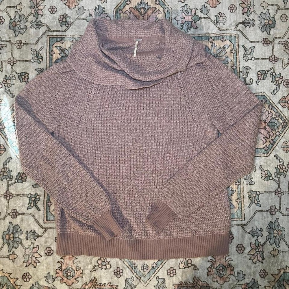 Free People Mauve Cowl Neck Sweater‎ (M)
